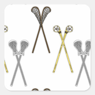 Adesivo Quadrado Lacrosse Sticks