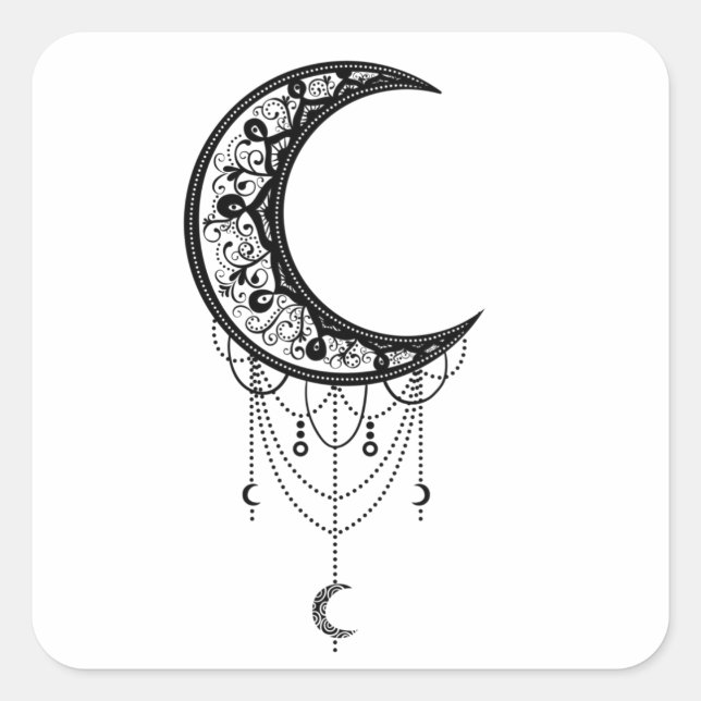 Adesivo Quadrado Lado claro da Lua (Frente)