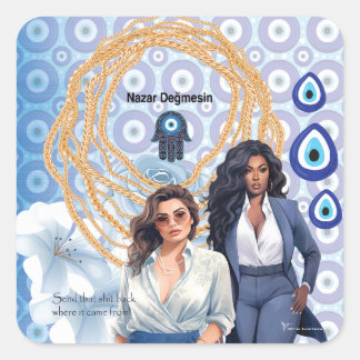 Adesivo Quadrado Lady Boss - mau turco