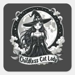 Adesivo Quadrado Lady Harris Walz Halloween Pastel