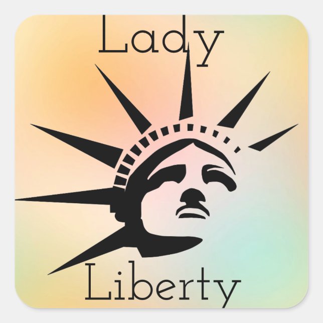 Adesivo Quadrado Lady Liberty (Frente)