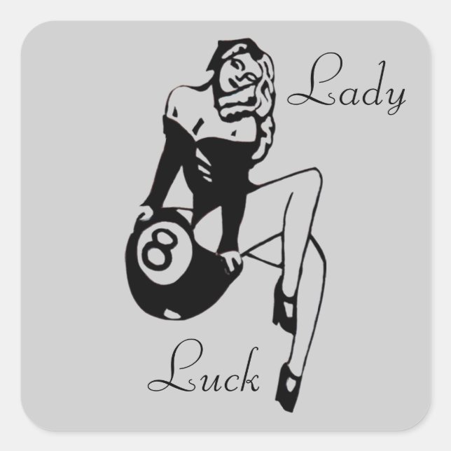 Adesivo Quadrado Lady Luck (Frente)