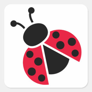 Adesivo Quadrado Ladybug
