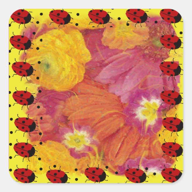 Adesivo Quadrado Ladybug (Frente)