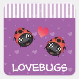 Adesivo Quadrado Ladybug Love