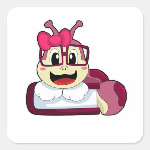 Adesivo Quadrado Lagarta com Faixa de Opções