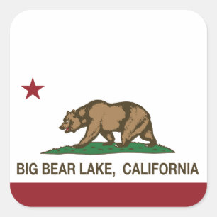 Adesivo Quadrado Lago big Bear da república de Califórnia