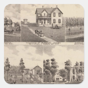 Adesivo Quadrado Lago claro, Waseca, Minnesota
