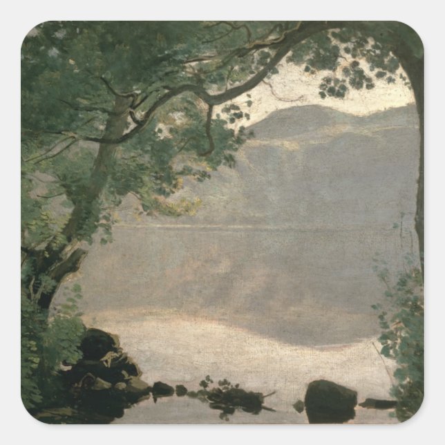 Adesivo Quadrado Lago Nemi, 1843 (Frente)