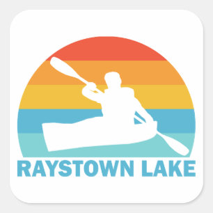 Adesivo Quadrado Lago Raystown Pensilvânia Caiaque