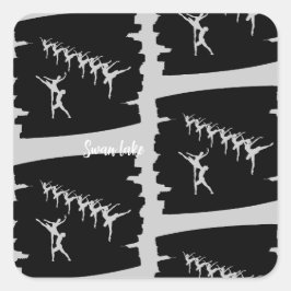 Adesivo Quadrado Lago Swan