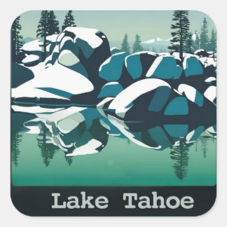 Adesivo Quadrado Lago Tahoe Sticker