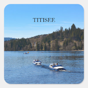 Adesivo Quadrado Lago Titisee na Floresta Negra
