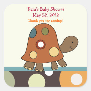 Adesivo Quadrado Laguna Turtle SQUARE Favor Sticker