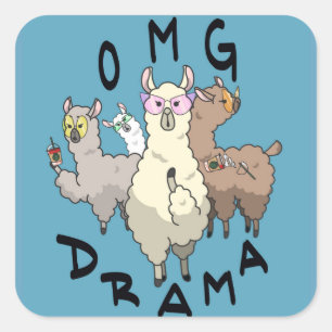 Adesivo Quadrado Lama do drama