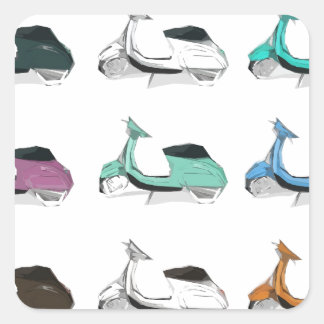Adesivo Quadrado Lambretta Pop Art