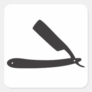 Adesivo Quadrado lâmina do barbeiro