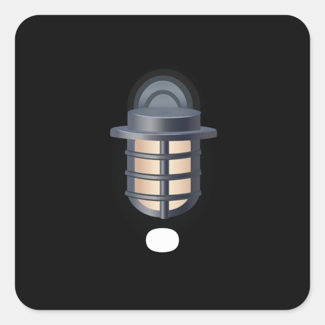 Adesivo Quadrado Lâmpada de parede de alumínio para mobiliário bril (Frente)