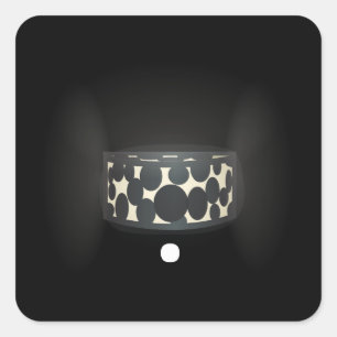 Adesivo Quadrado Lâmpada de parede elegante para móveis