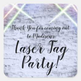 Adesivo Quadrado Lâmpadas luminosas luminosas luminosas e lasers