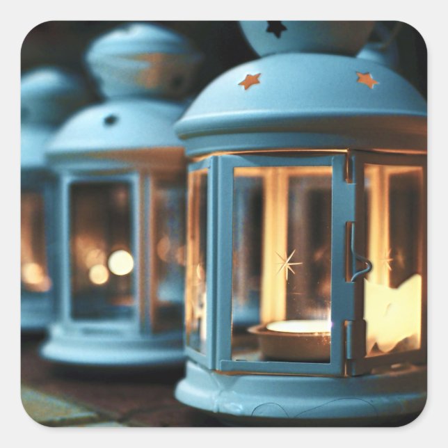Adesivo Quadrado Lamps, Lanterns, and Candles (Frente)