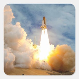 Adesivo Quadrado Lançamento final da missão do vaivém espacial