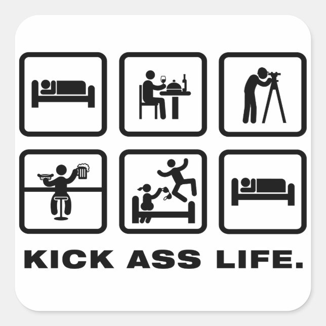 Adesivo Quadrado Land Surveyor (Frente)