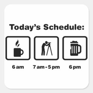 Adesivo Quadrado Land Surveyor