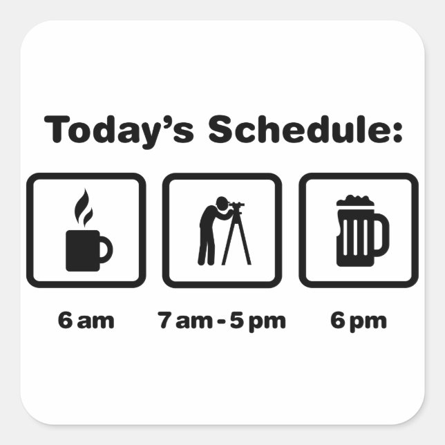 Adesivo Quadrado Land Surveyor (Frente)