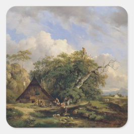 Adesivo Quadrado Landschaft bei Gutenstein - Dominik Schufried