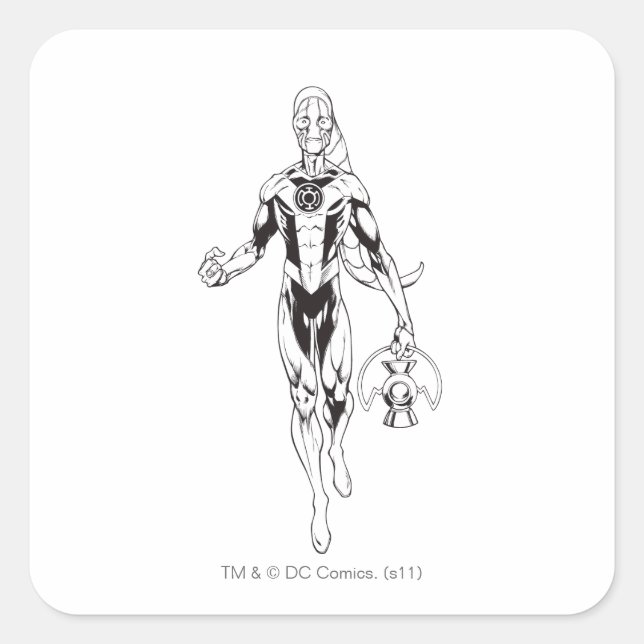 Adesivo Quadrado Lanterna Azul 6 (Frente)