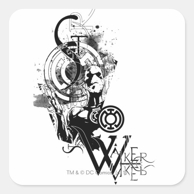 Adesivo Quadrado Lanterna Azul - Gráfico 2 (Frente)