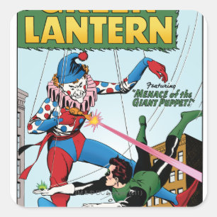 Adesivo Quadrado Lanterna verde contra o palhaço