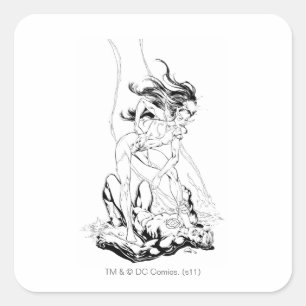 Adesivo Quadrado Lanterna Verde e Espírito Estrela