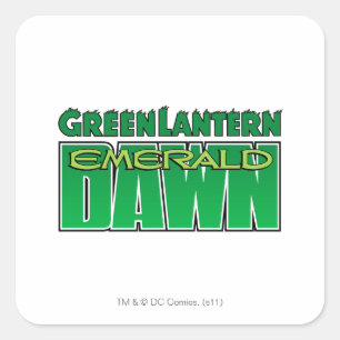 Adesivo Quadrado Lanterna Verde - Logotipo do Emerald Dawn