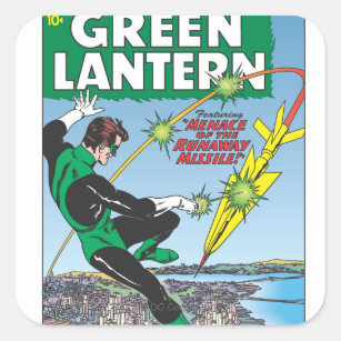 Adesivo Quadrado Lanterna Verde - Míssil Fugitivo