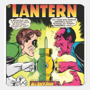 Adesivo Quadrado Lanterna Verde vs Sinestro