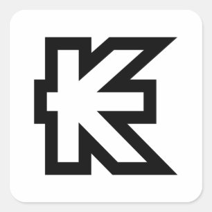 Adesivo Quadrado Laos Kip Lao / Sinal de dinheiro do Laos