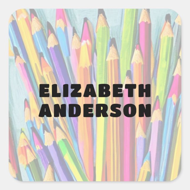 Adesivo Quadrado Lápis (Frente)