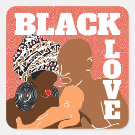 Adesivo Quadrado Laranja Black Love Brown Love Black Family