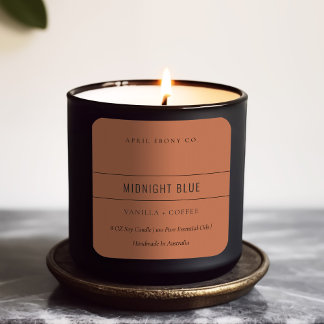 ADESIVO QUADRADO LARANJA DE TERRACOTA MODERNA MÍNIMA ELEGANTE SIMPL