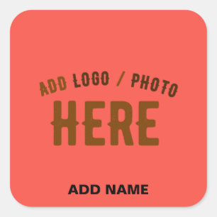 ADESIVO QUADRADO LARANJA VERIFICADA PERSONALIZADA MODERNA MODERNA V