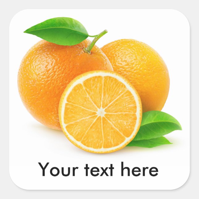 Adesivo Quadrado Laranjas frescas (Frente)