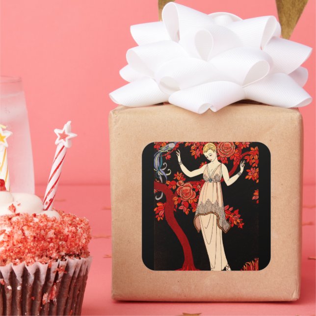 Adesivo Quadrado L'Arbre de Science por George Barbier (Festa)