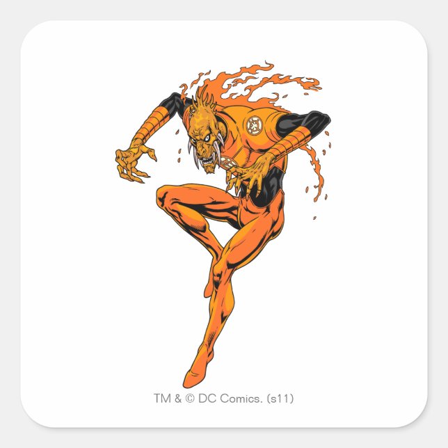 Adesivo Quadrado Larfleeze - Agente Laranja 1 (Frente)