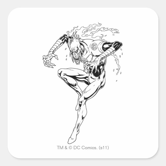 Adesivo Quadrado Larfleeze - Agente Laranja 3 (Frente)