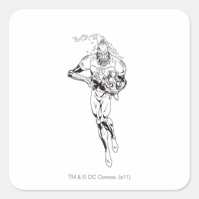 Adesivo Quadrado Larfleeze - Agente Laranja 6 (Frente)