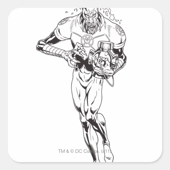 Adesivo Quadrado Larfleeze - Agente Laranja 6 (Frente)