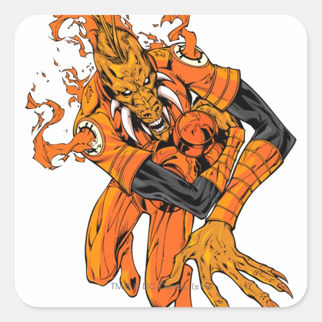 Adesivo Quadrado Larfleeze - Agente Laranja 7 (Frente)
