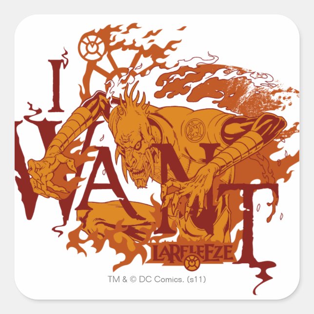 Adesivo Quadrado Larfleeze - Agente Orange 12 (Frente)